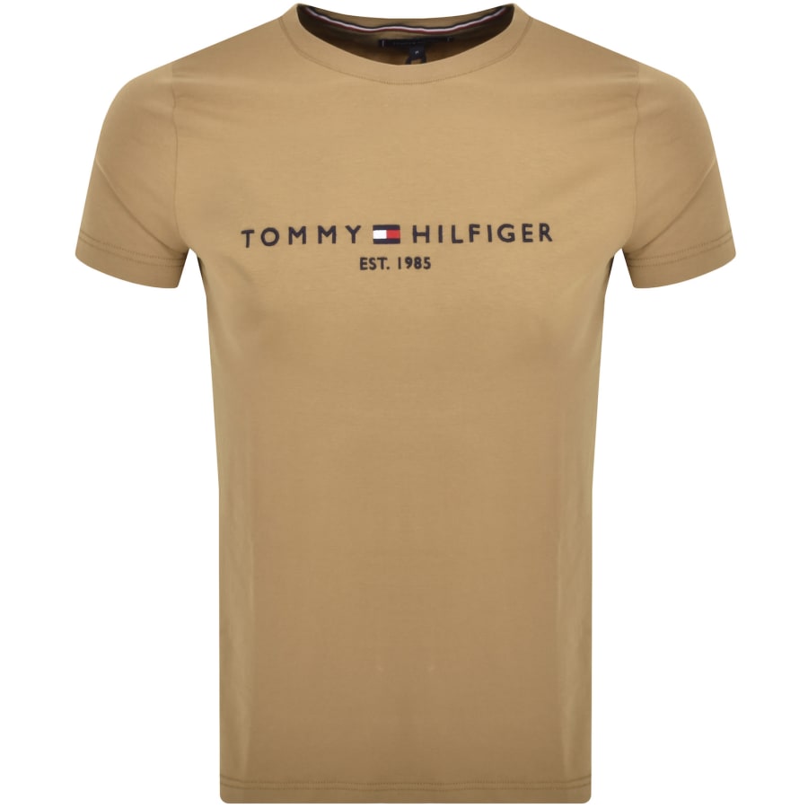 Tommy Hilfiger Logo T Shirt Khaki